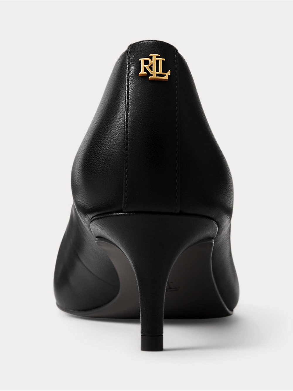 Lauren Ralph Lauren Adrienne Leather Pumps in Black, Size 9.5, NEW in Box